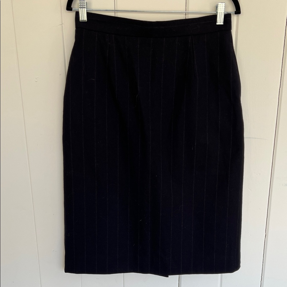 Ralph Lauren Navy Pinstripe Pencil Skirt